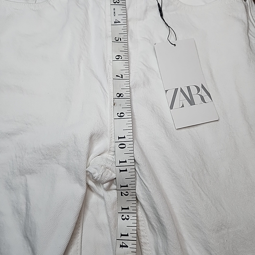 Zara Women's Jeans Straight Leg High Rise Ankle Rigid EU Size 34(2) Straight Fit - Picture 8 of 12